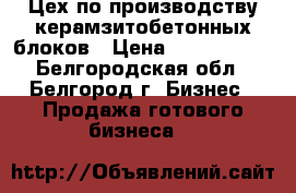 Цех по производству керамзитобетонных блоков › Цена ­ 2 700 000 - Белгородская обл., Белгород г. Бизнес » Продажа готового бизнеса   